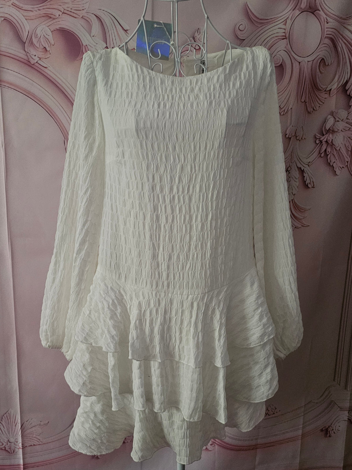 Ladies misguided white ra ra dress