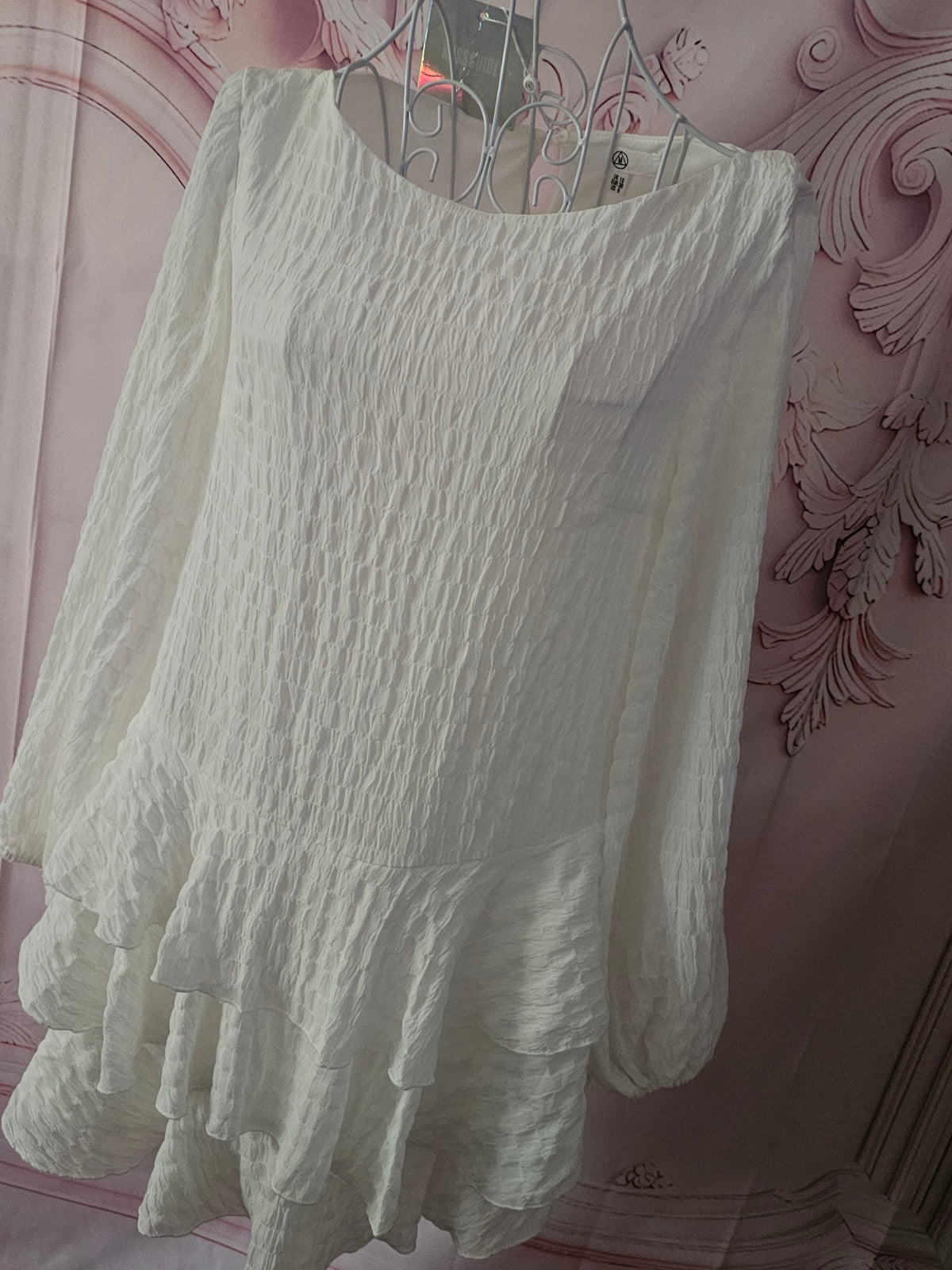 Ladies misguided white ra ra dress