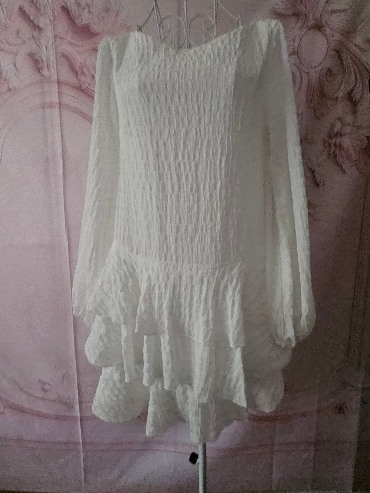 Ladies misguided white ra ra dress