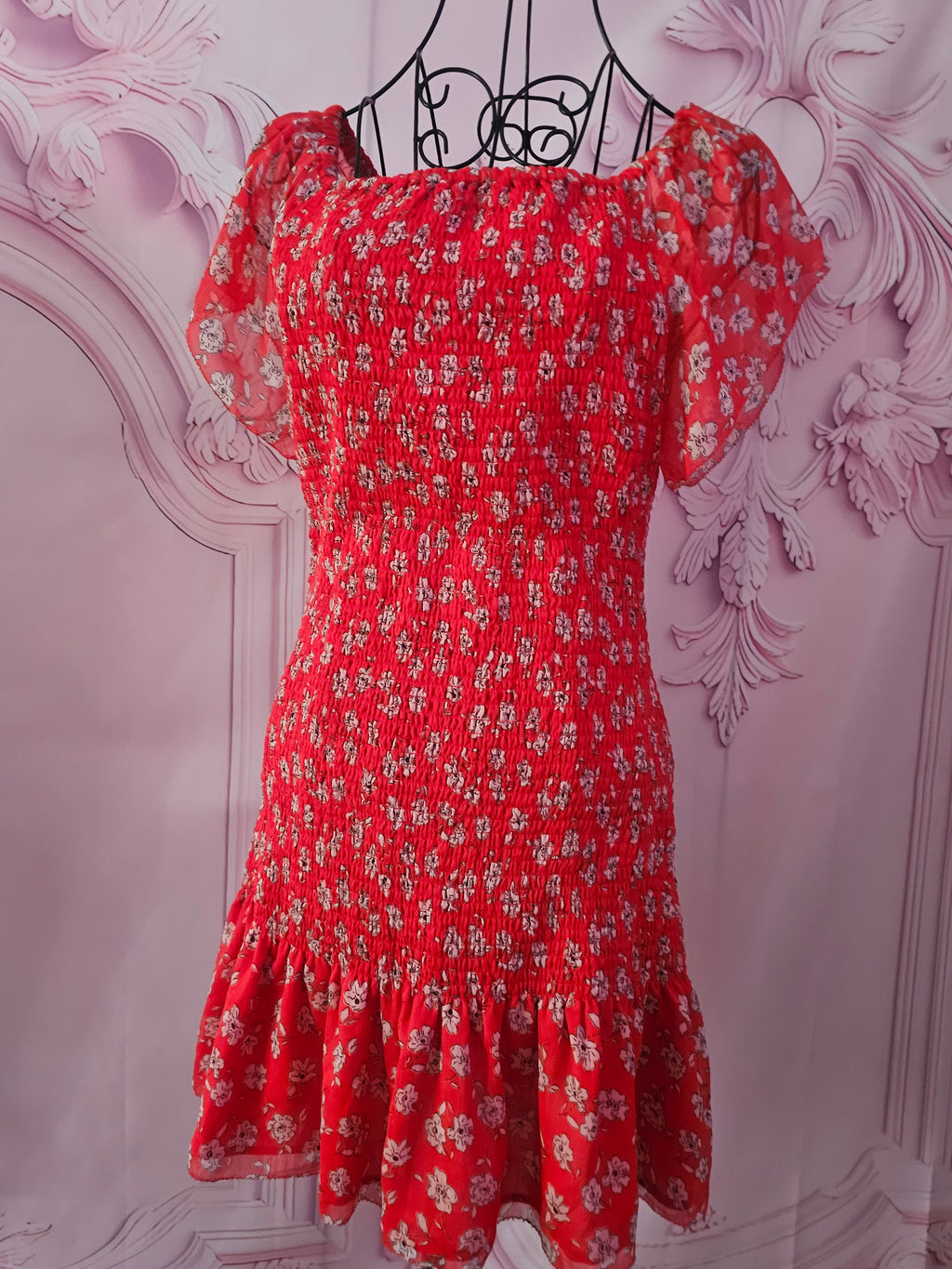 Ladies red pepe jeans dress