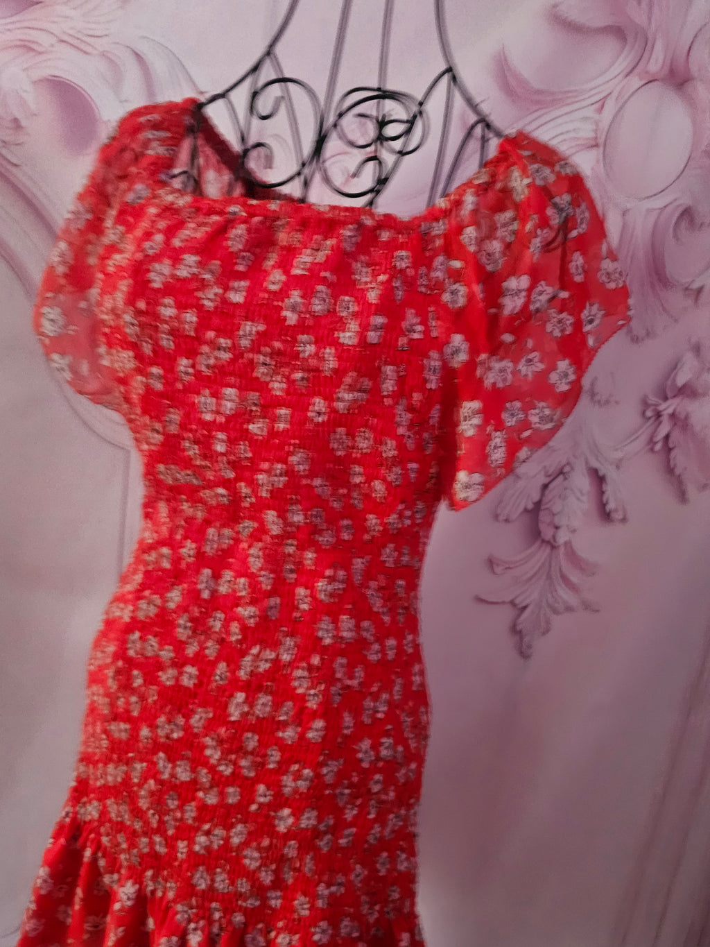 Ladies red pepe jeans dress