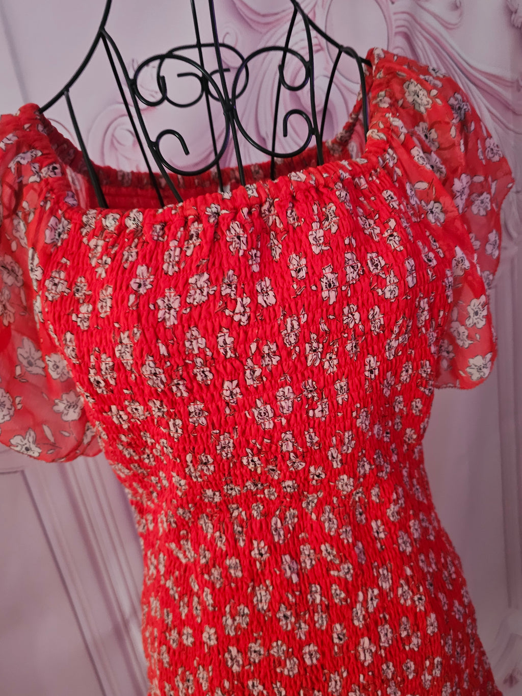 Ladies red pepe jeans dress