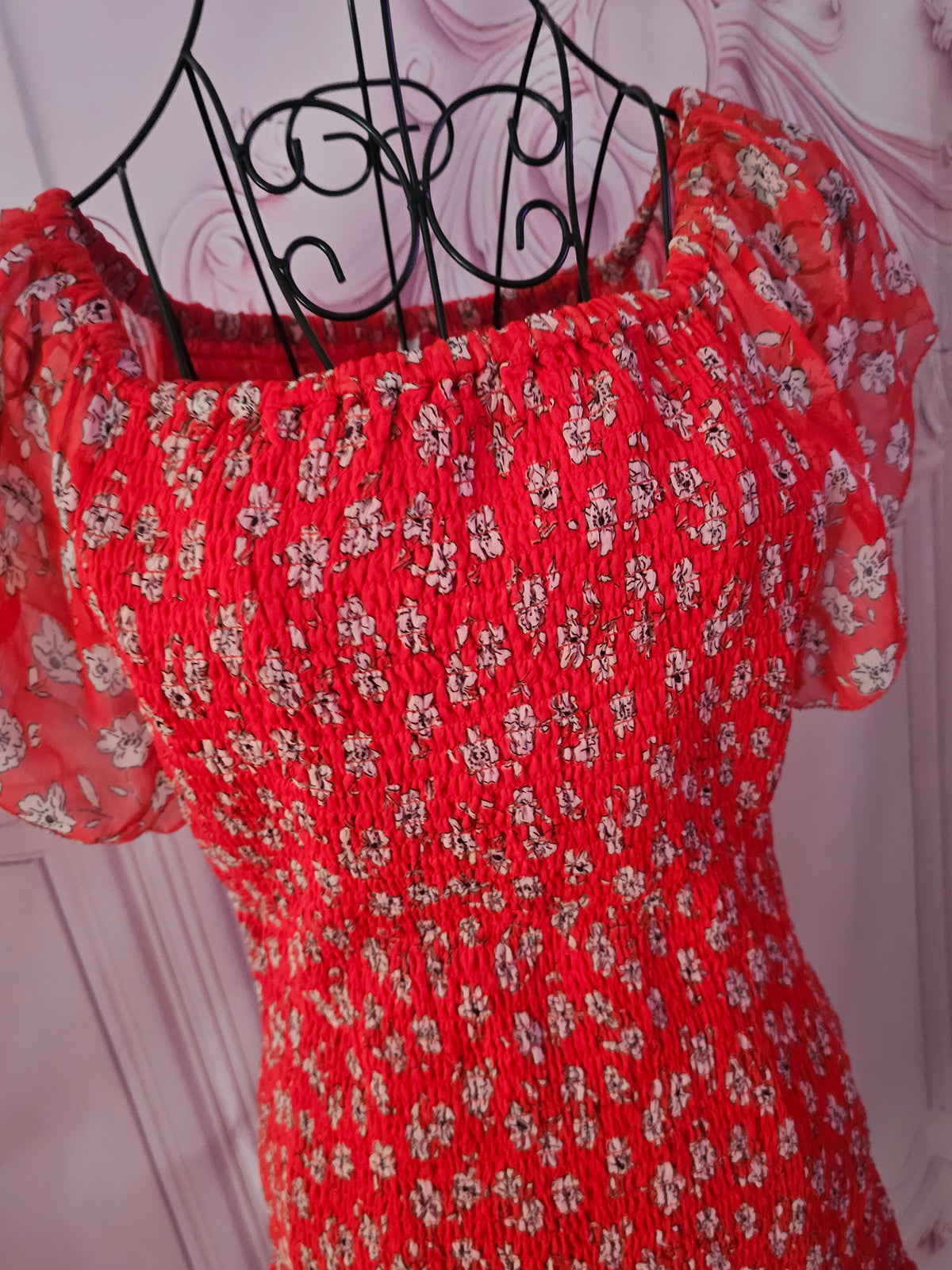 Ladies red pepe jeans dress