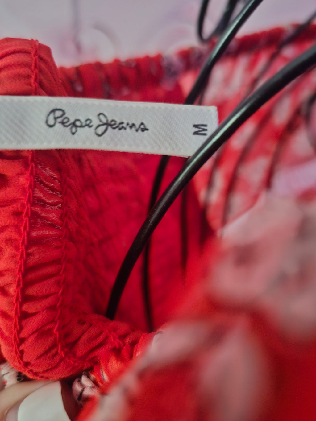 Ladies red pepe jeans dress