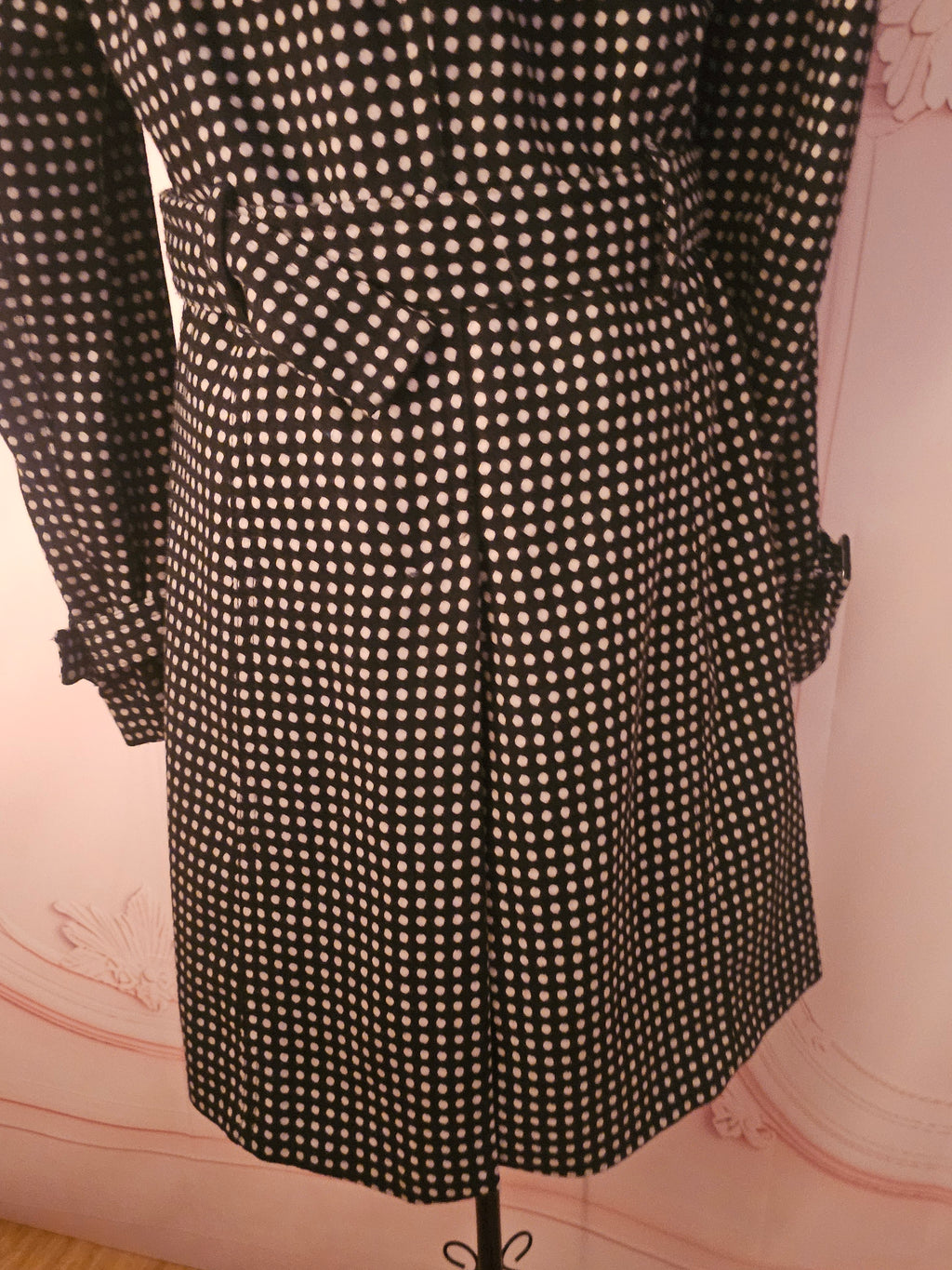 Ladies Polk Dot Next Double Breasted Wool Coat