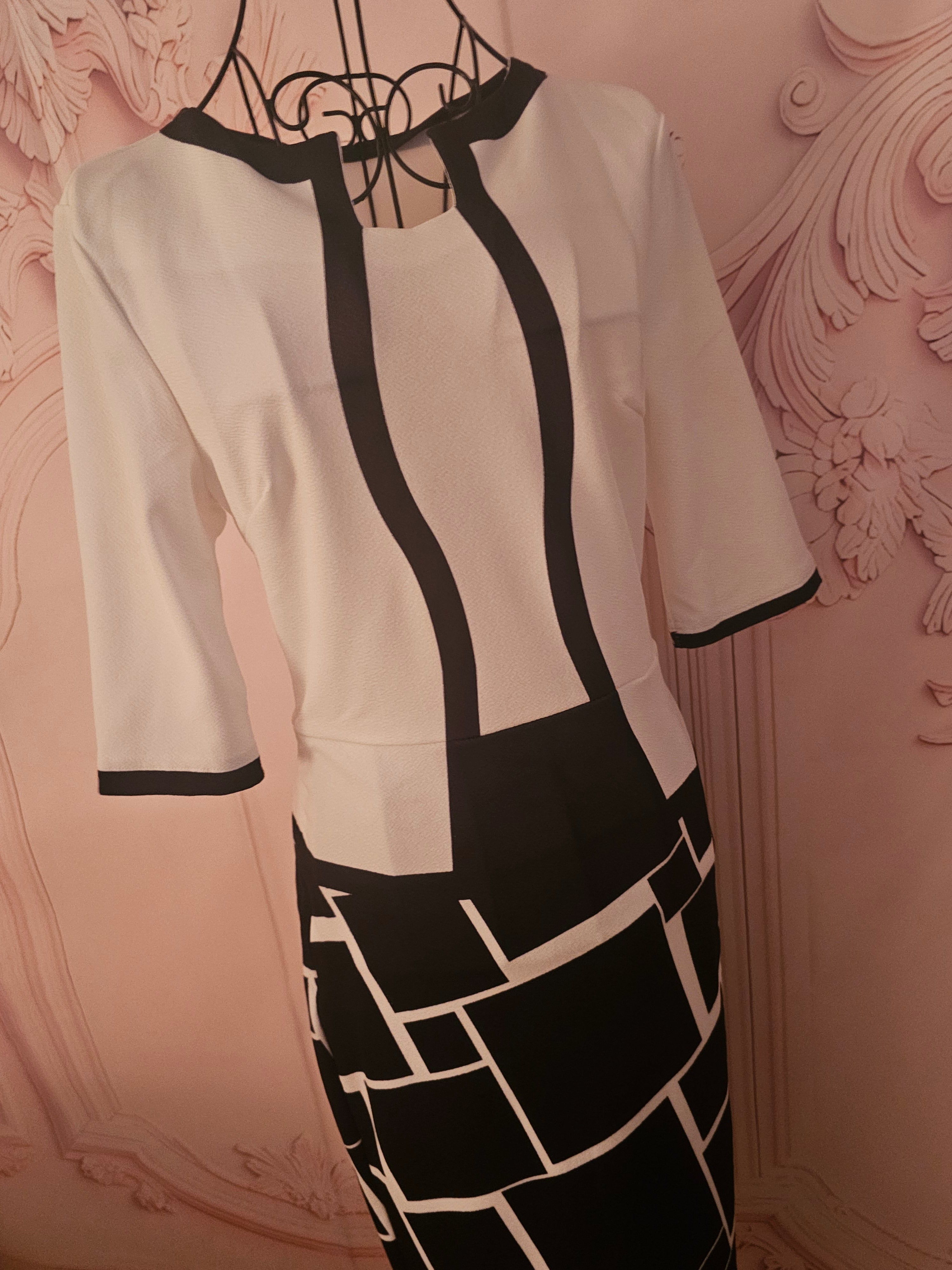 Ladies Black & White Dress