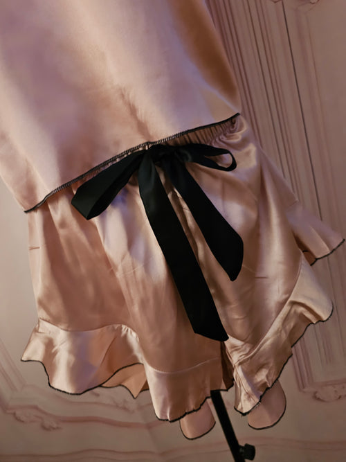 Ladies 2x Satin Cami Sets 1 x pink 1 x black