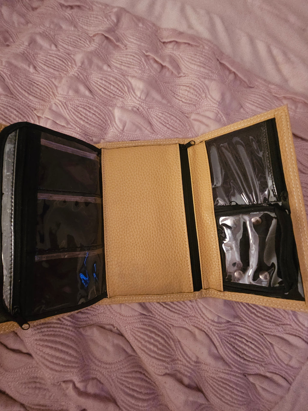 Ladies Mustard Coloured Jewellery Roll Holder