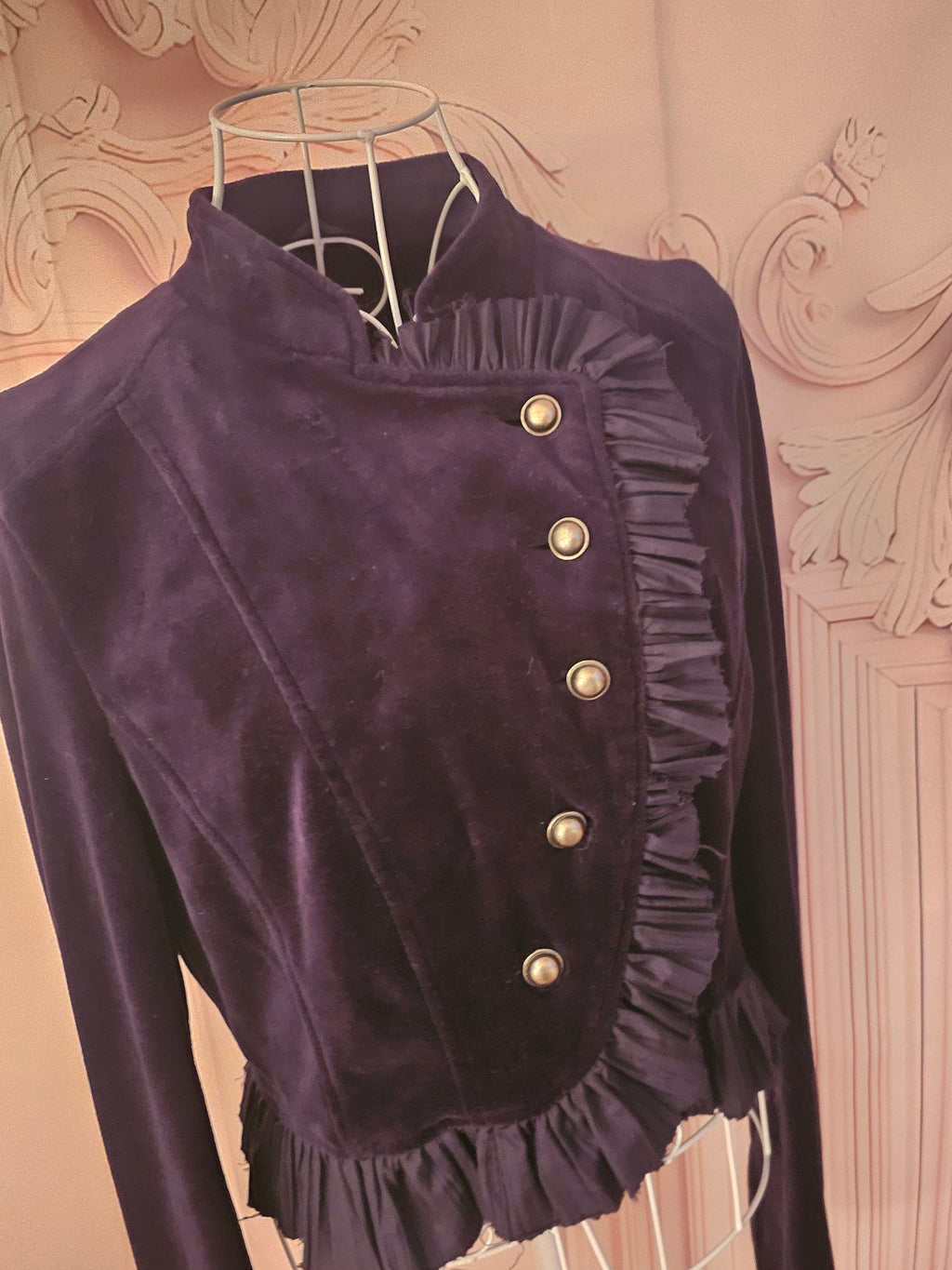 Ladies Navy Blue Velvet New Look Evening Jacket