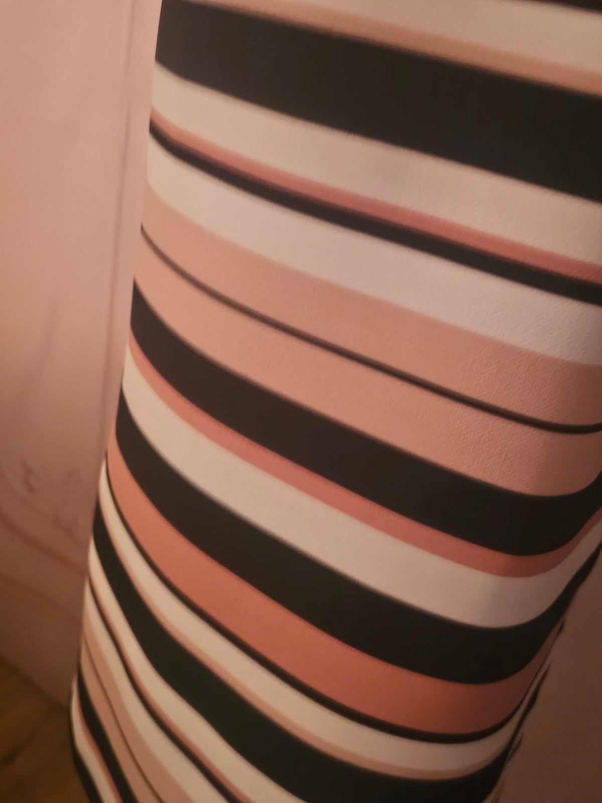 Ladies pink, navy blue & cream stripped dress