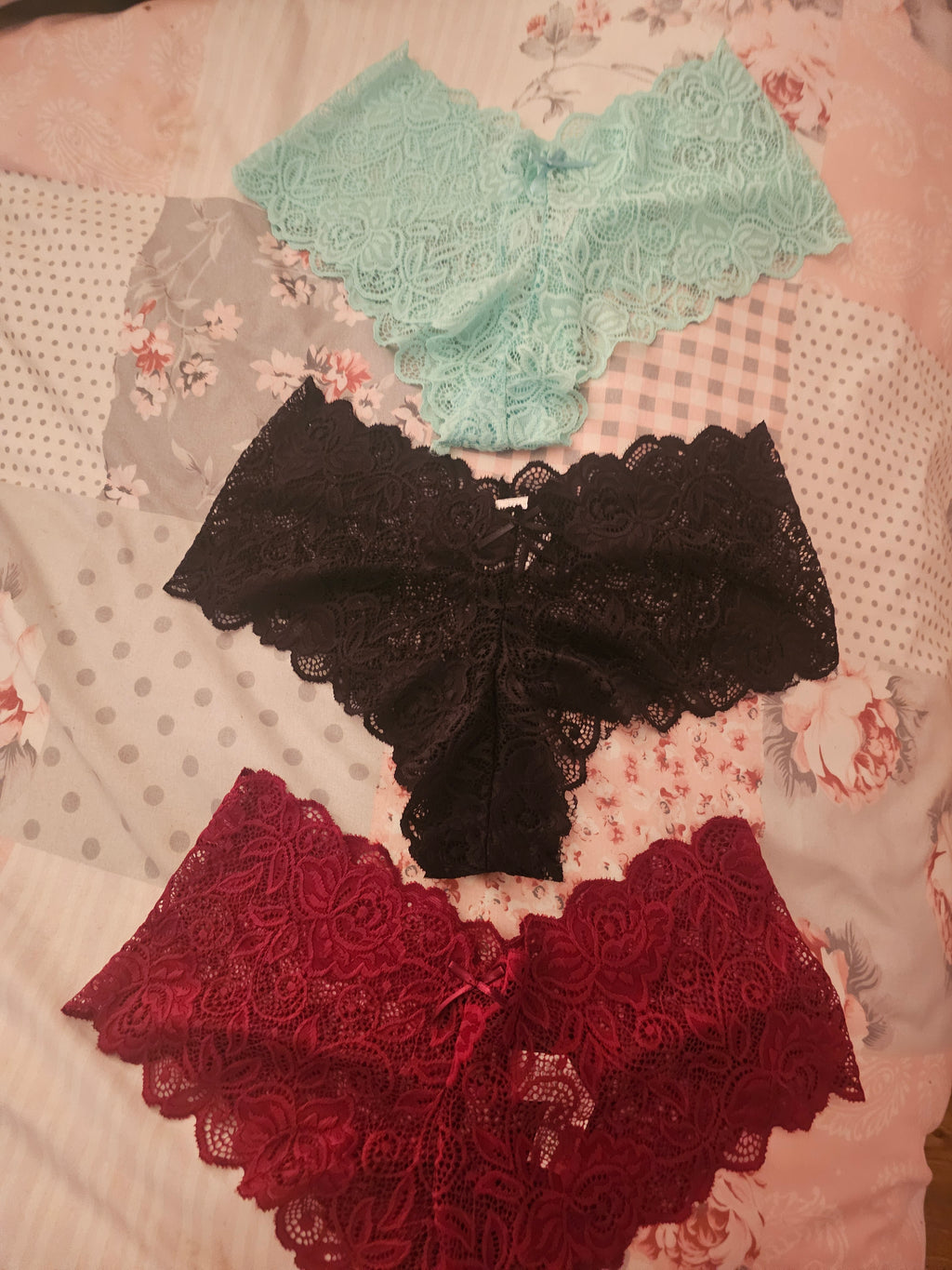 Ladies French Frilly Knickers x3