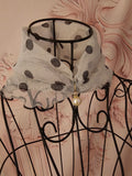 Ladies fancy Black and White Polka Dot Neck Scarf