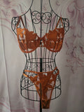 Ladies Burnt Orange Underwear Set