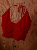Ladies Red Pink vanilla brallette crop top