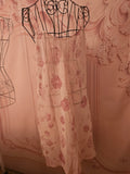 Ladies Pale Pink Floral Berkertex Chiffon Negligee