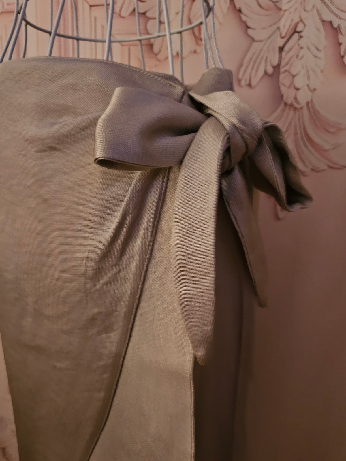 Ladies Taupe River Island Wrap Skirt