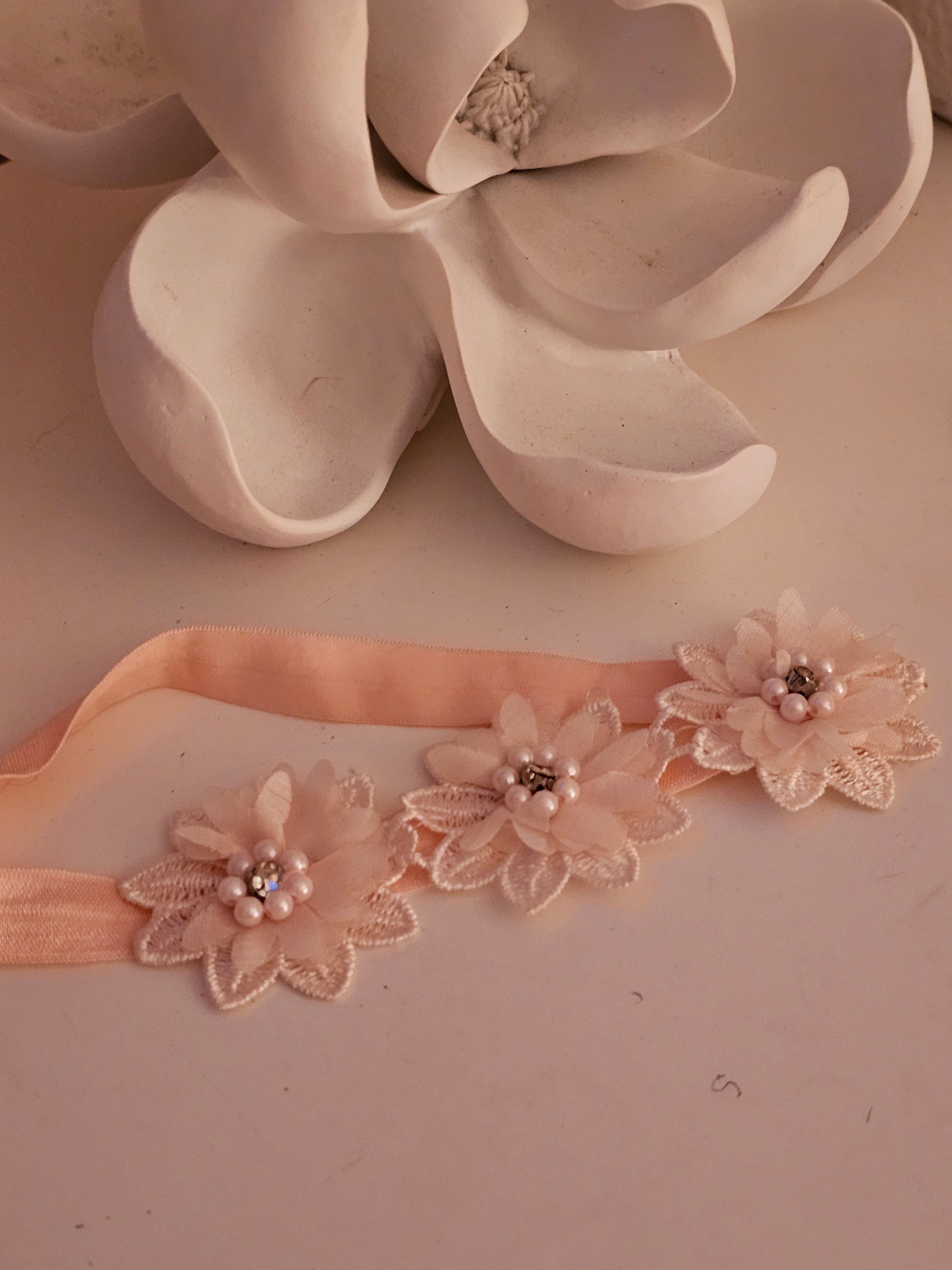 Ladies Pink Flower Hair Accessorie