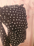 Ladies Miss Selfridge Classy Polka Dot Top