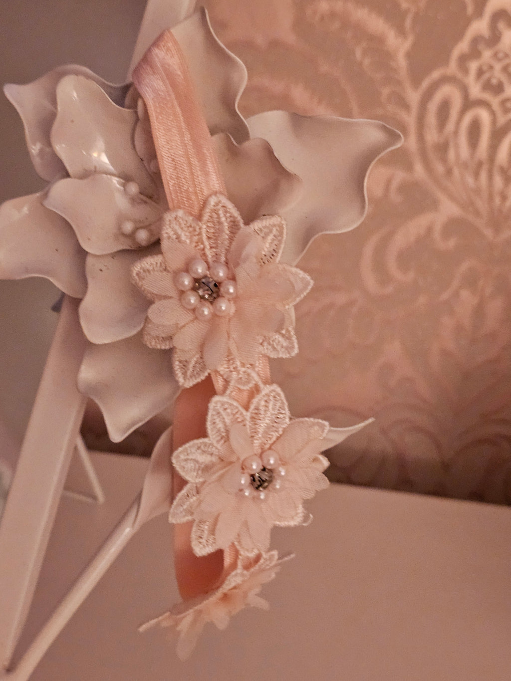 Ladies Pink Flower Hair Accessorie