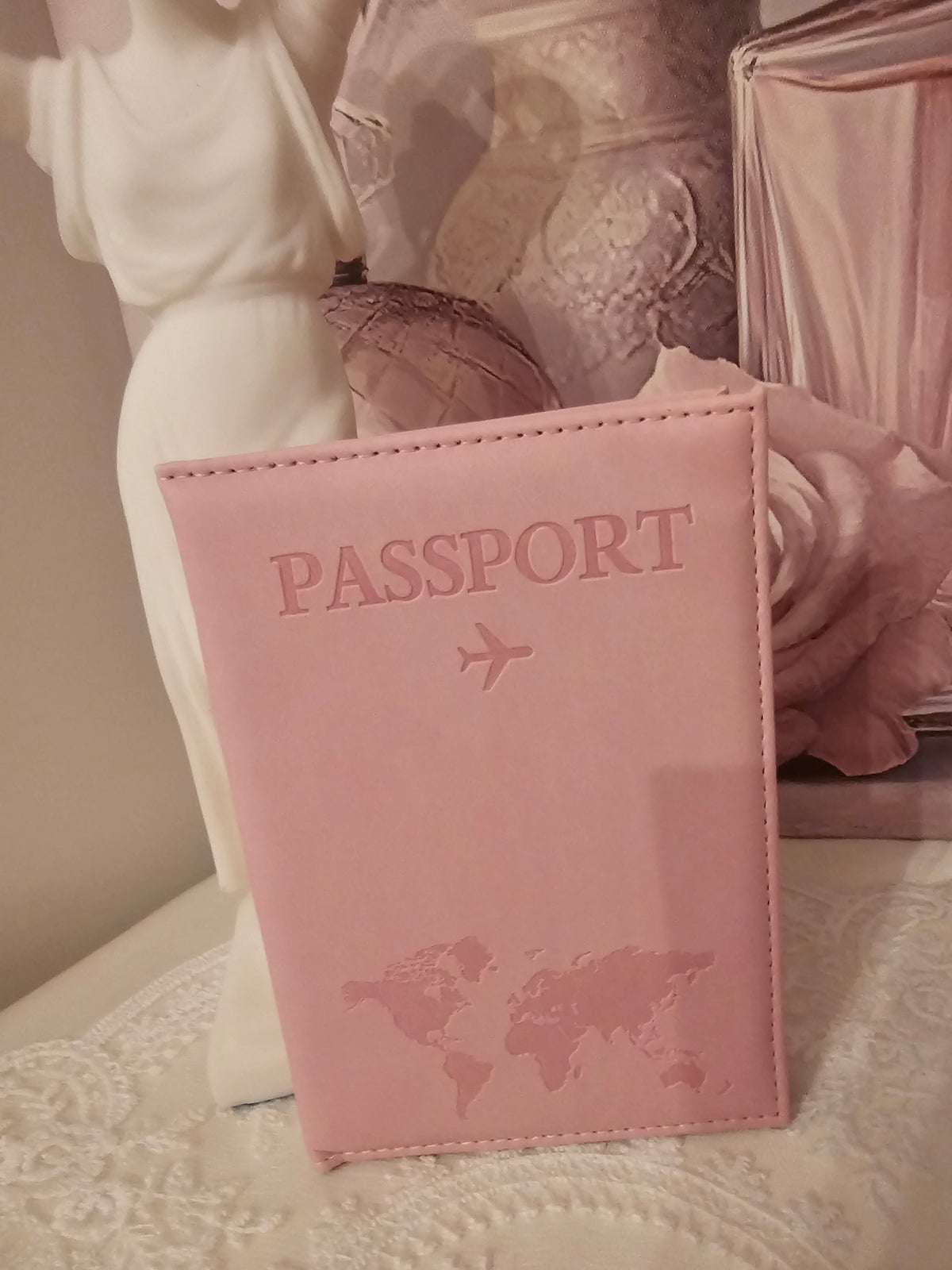 Ladies pink passport holder