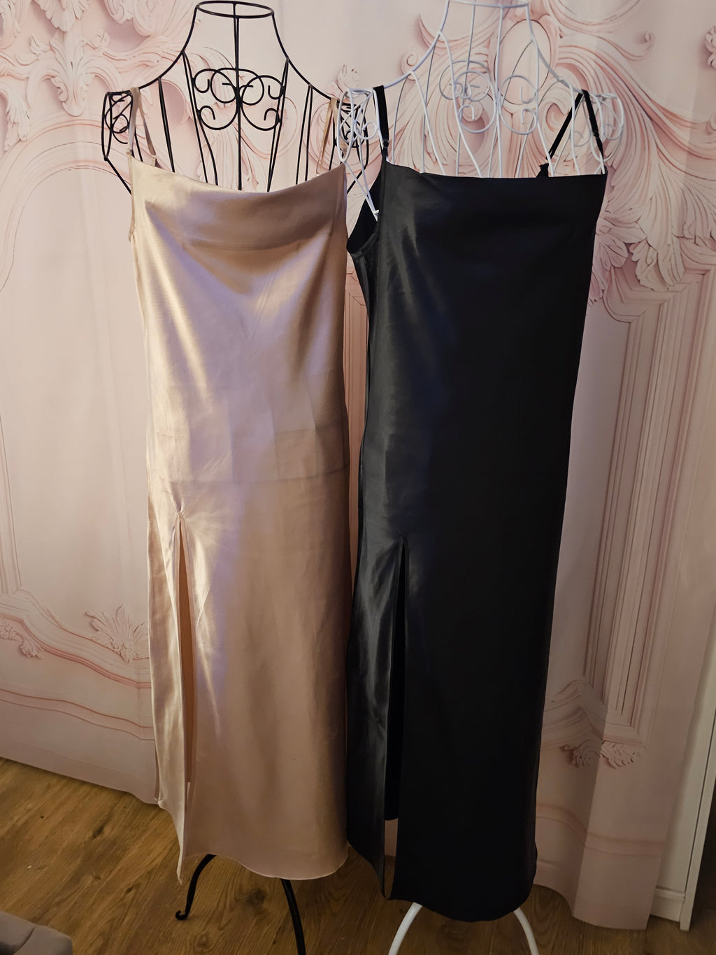 2 x long satin nightdresses