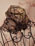 Ladies Fancy Brown Marble effect Neck Scarf