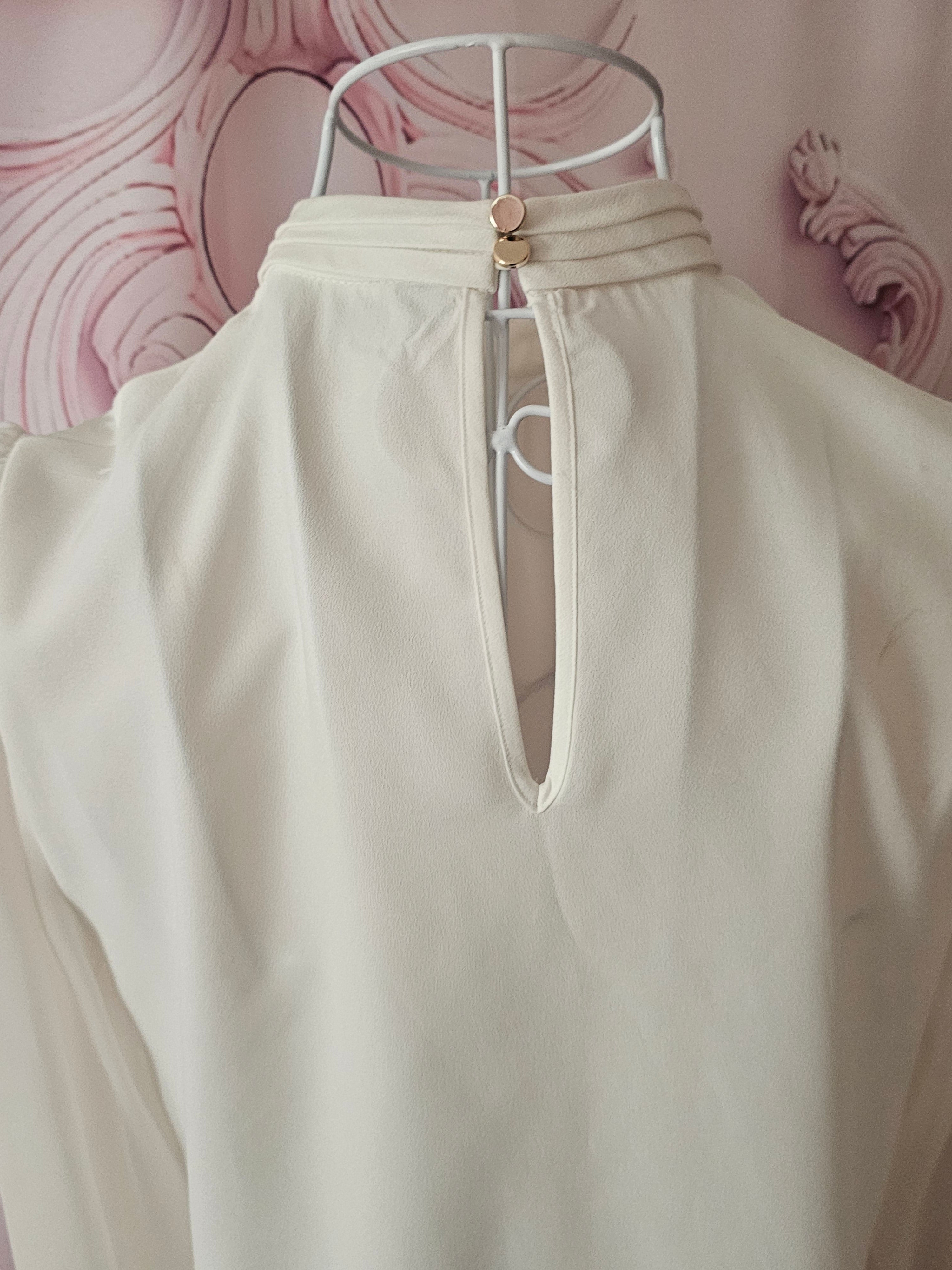 Ladies Dorothy Perkins White Tie Bow Neck Design