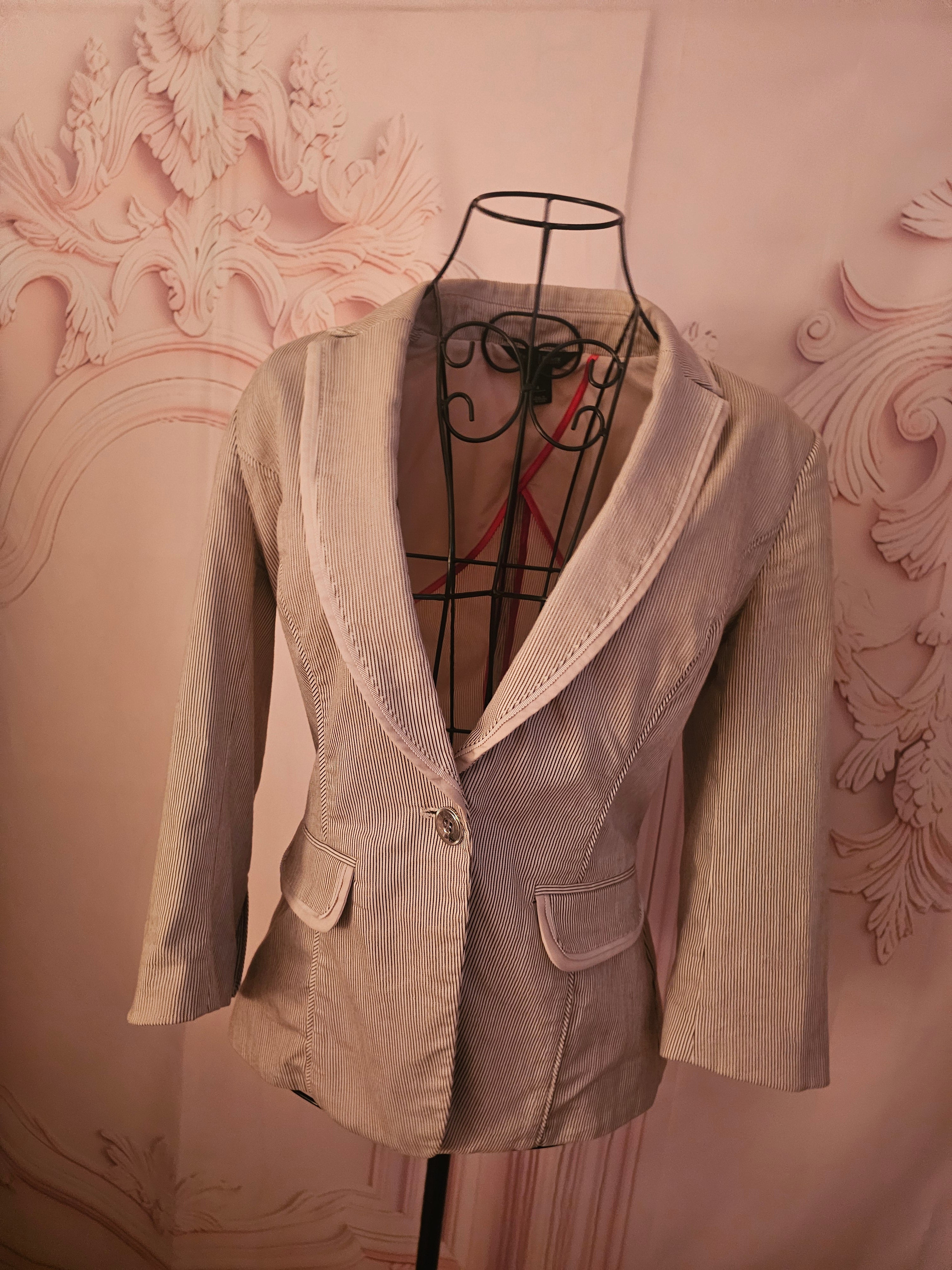 Ladies White house/ Black Market Stripped Blazer
