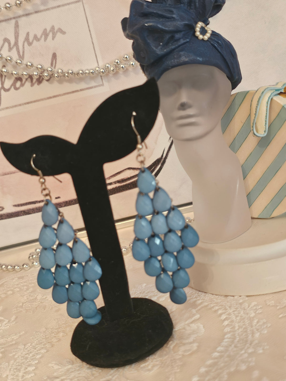 Ladies Turquoise Diamond Design Earrings