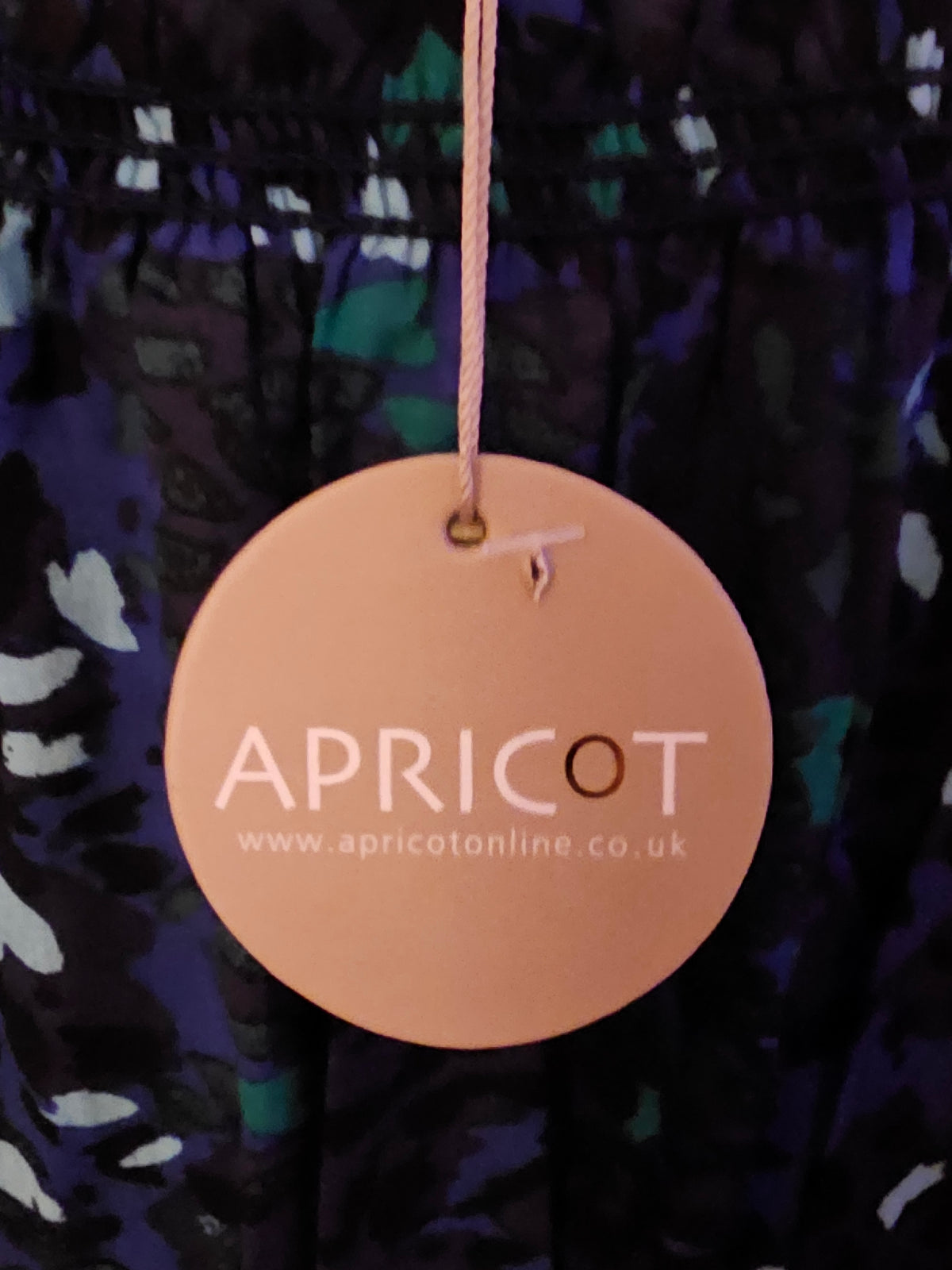Ladies Apricot Navy Blue Long Maxi Dress