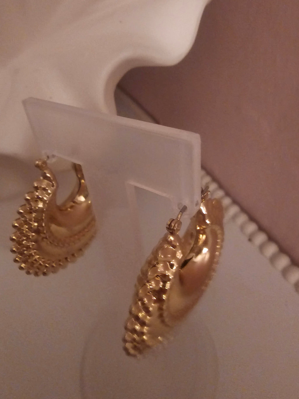 Ladies Large Gold plated Gypsy Hooks