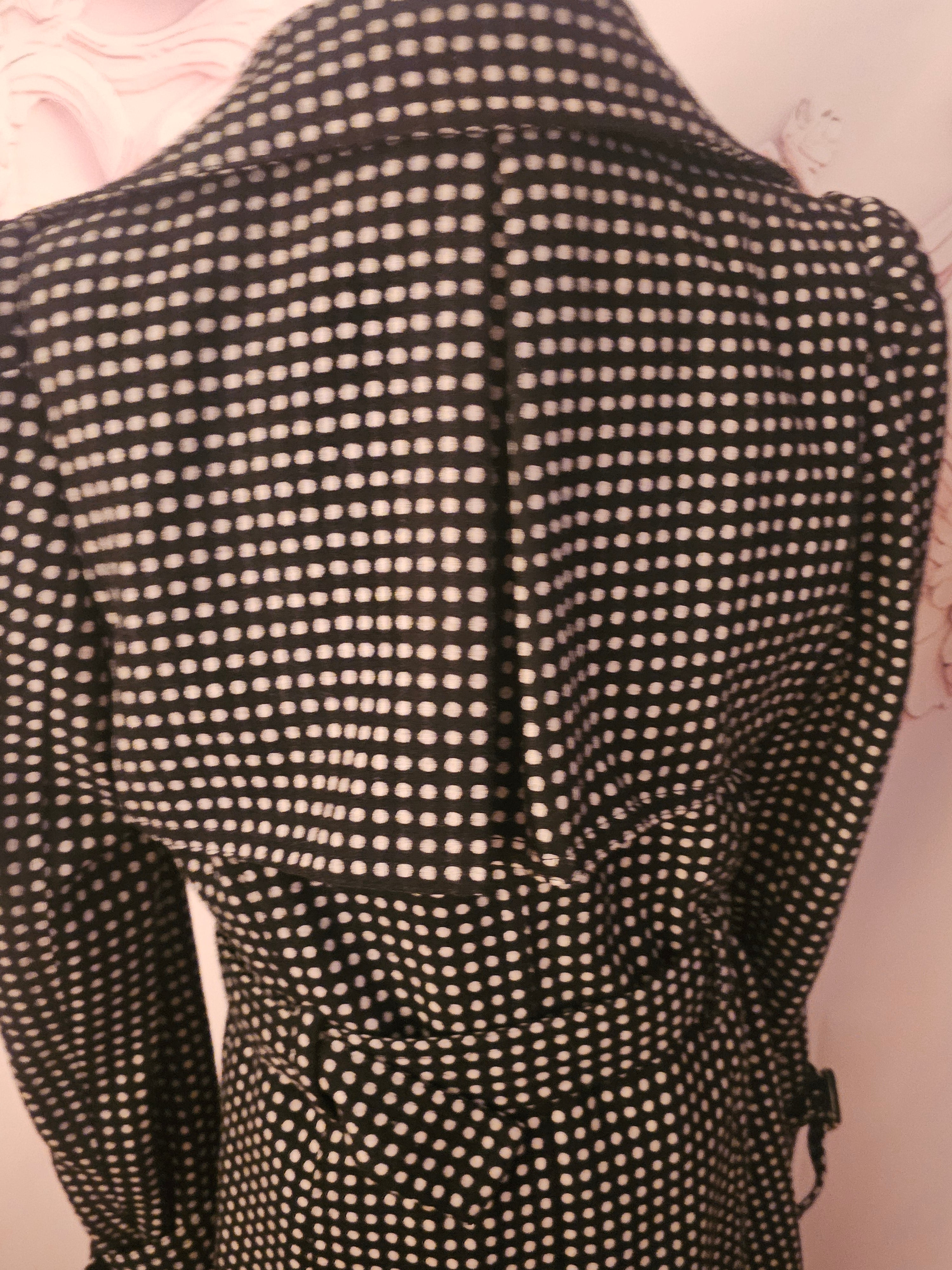 Ladies Polk Dot Next Double Breasted Wool Coat