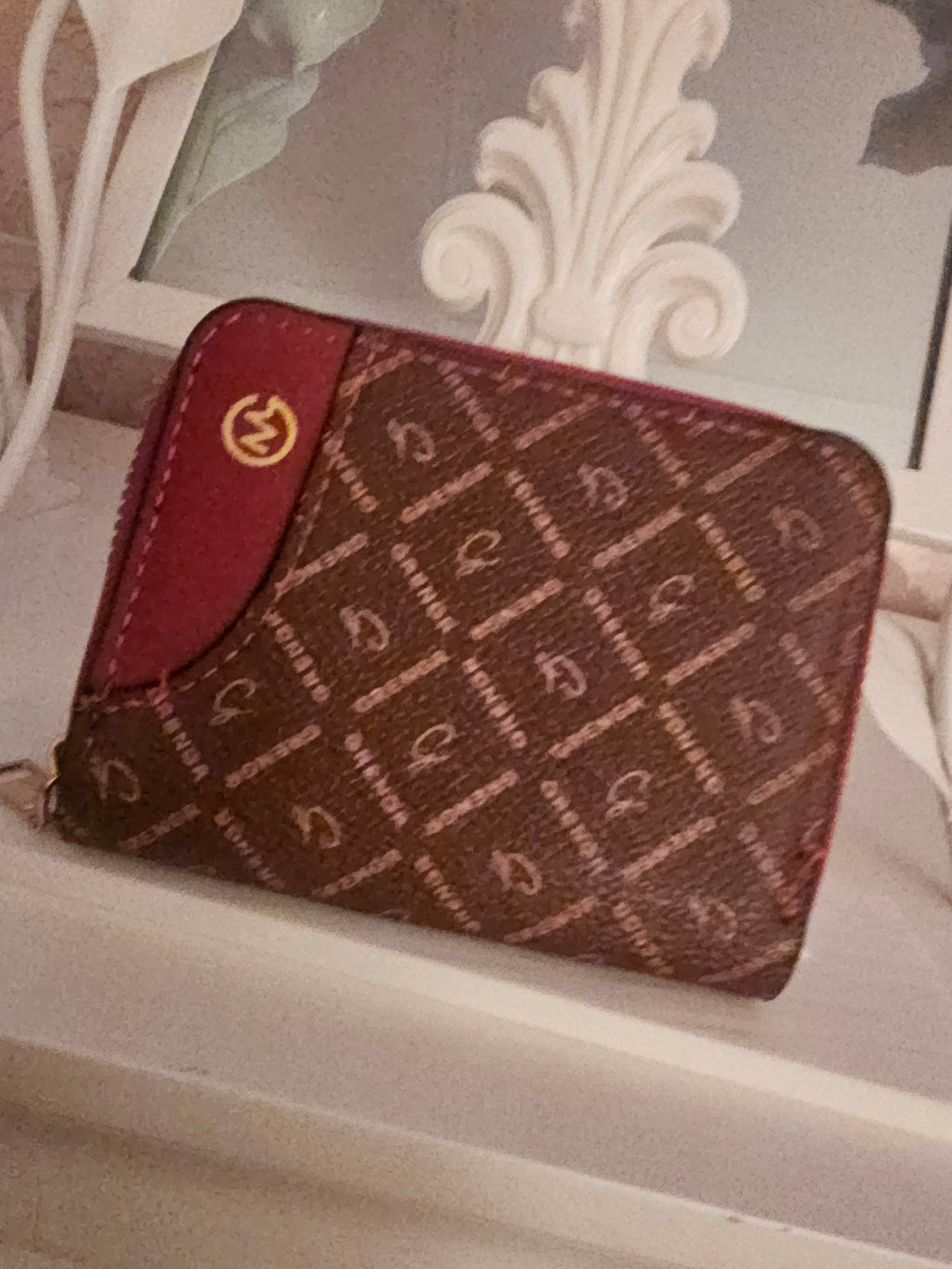 Ladies Brown with Red Detail Purse