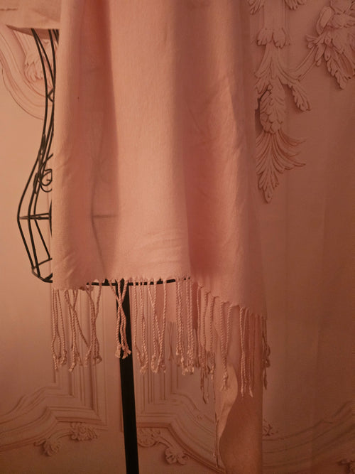 Ladies Baby Pink Pashmina Wrap Scarf
