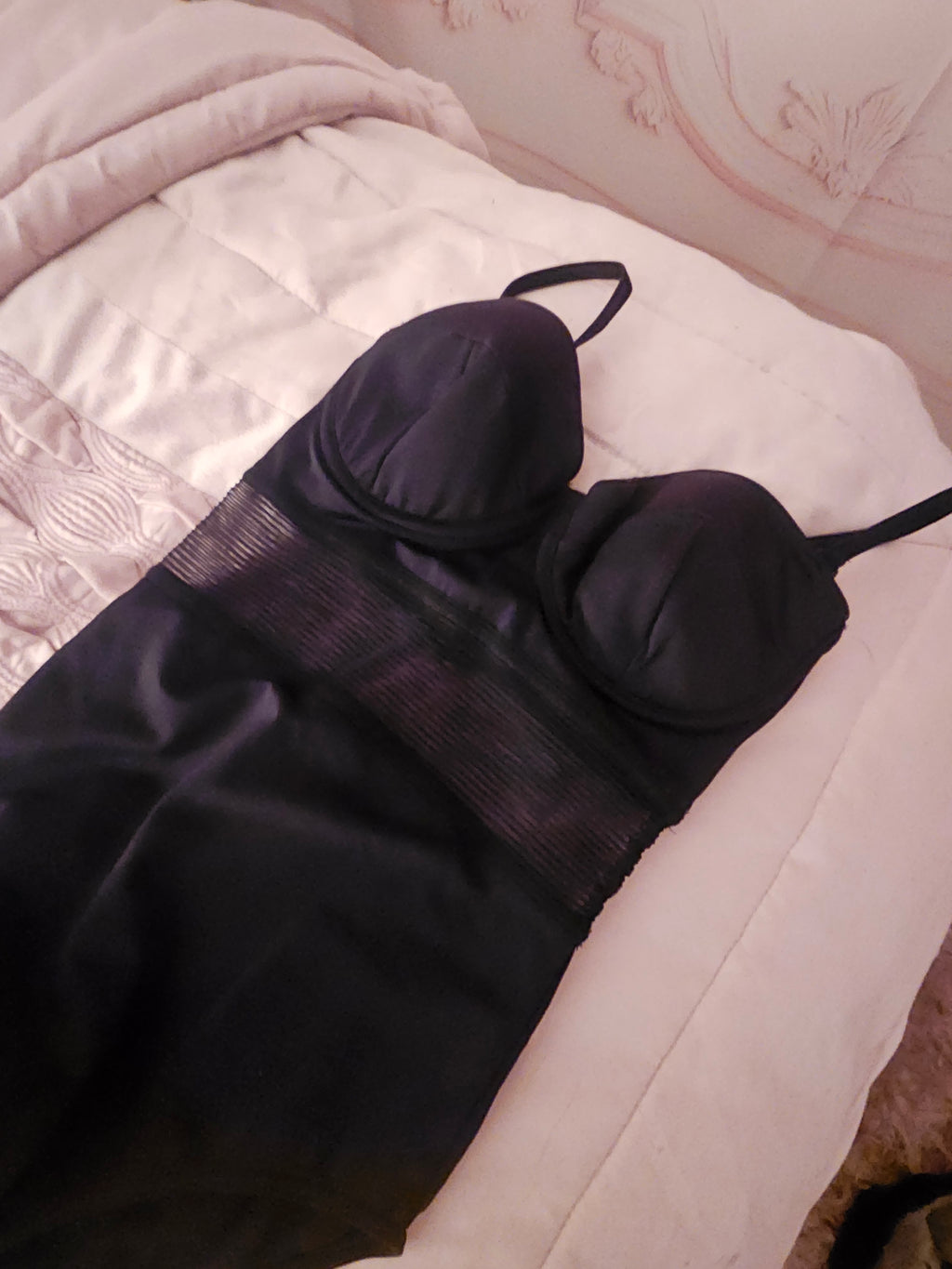 Ladies black Asos satin all in one