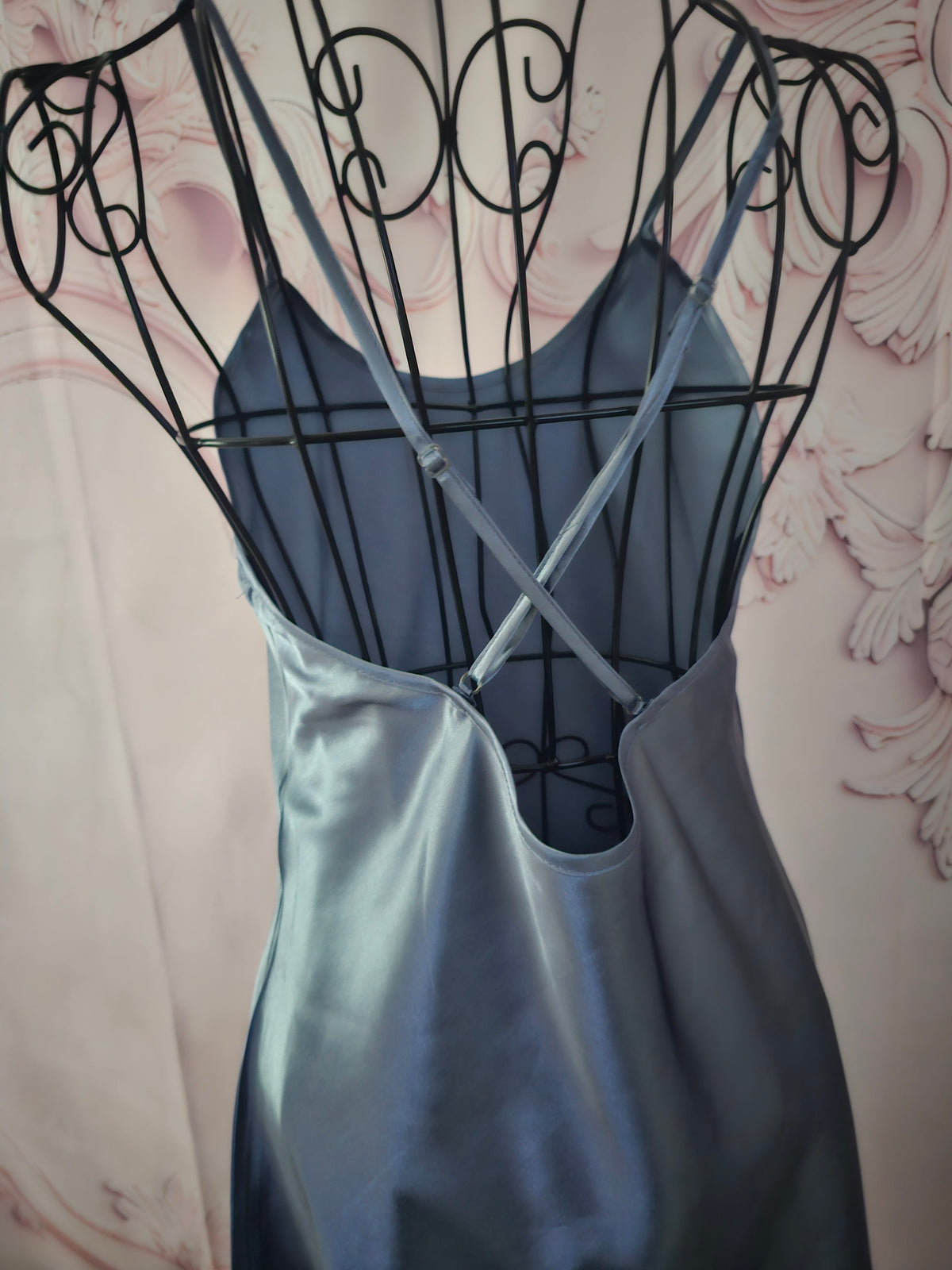 Ladies Teal Satin Negligee