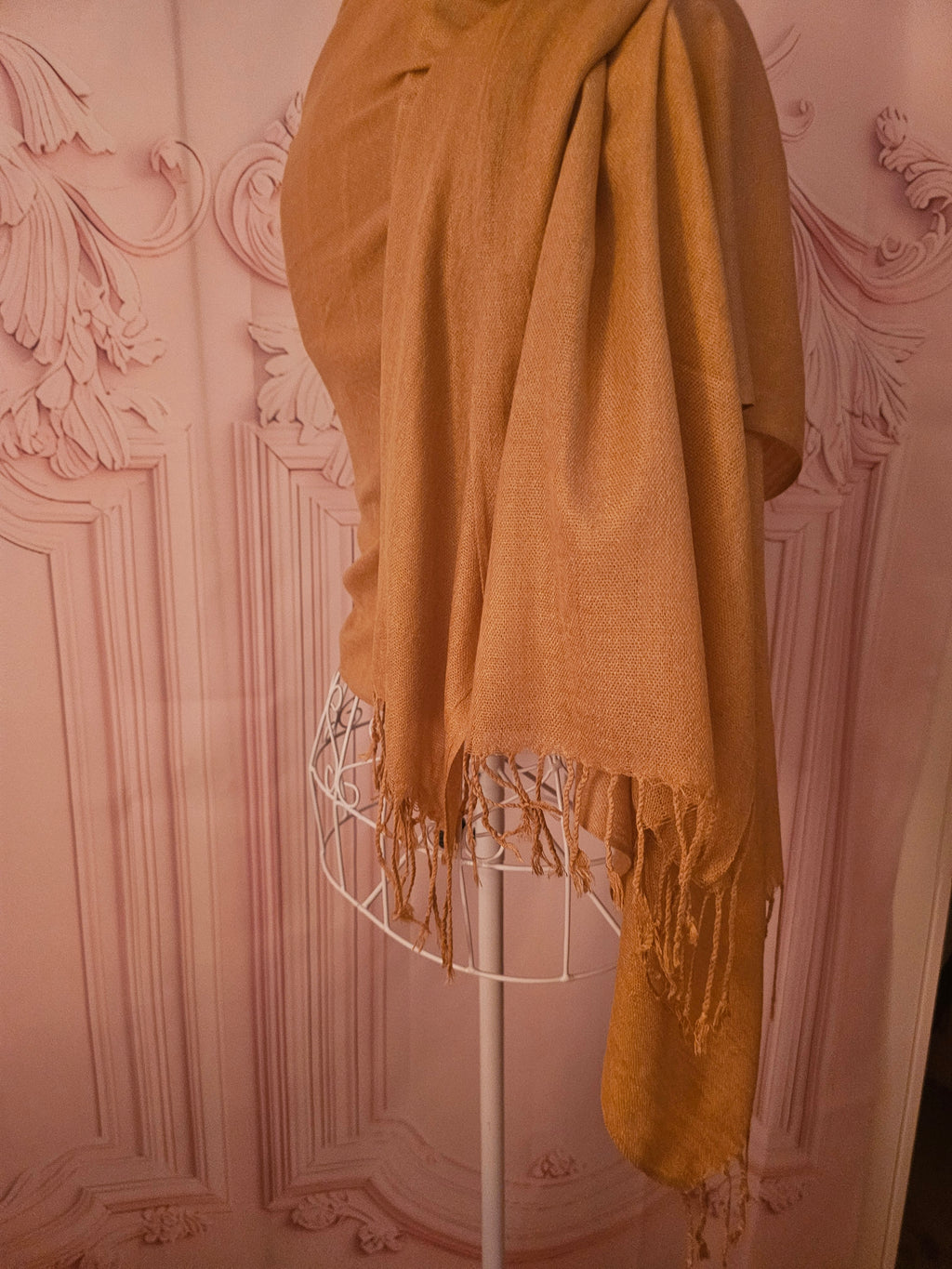 Ladies Camel Pashmina Wrap Scarf
