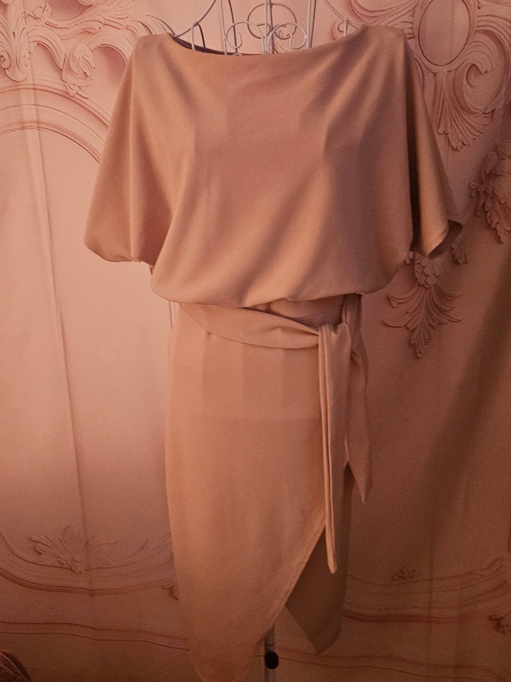 Ladies Beige Missfiga Evening Dress