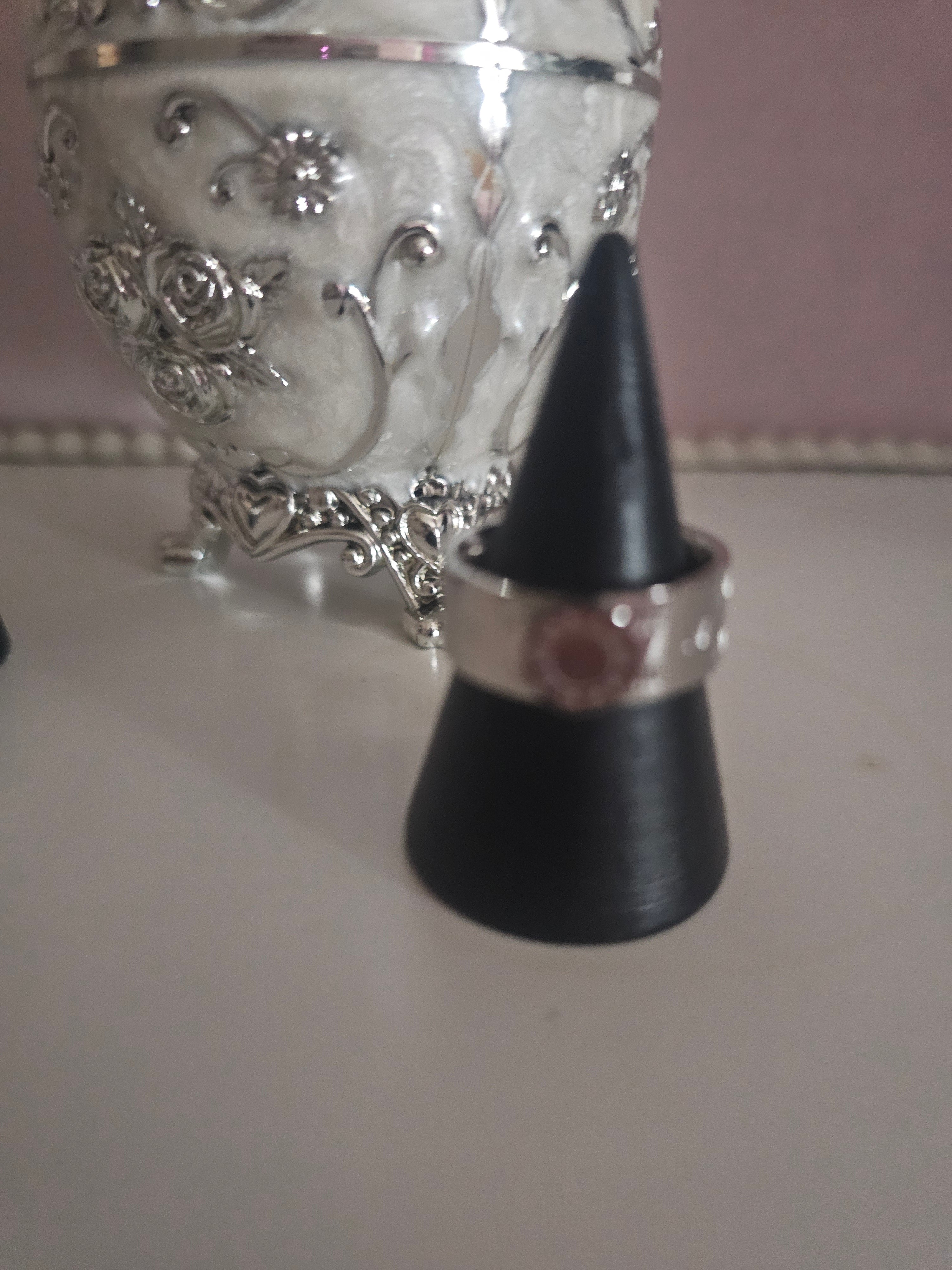 Ladies solid band rings, one white one silver size 8 £10 each