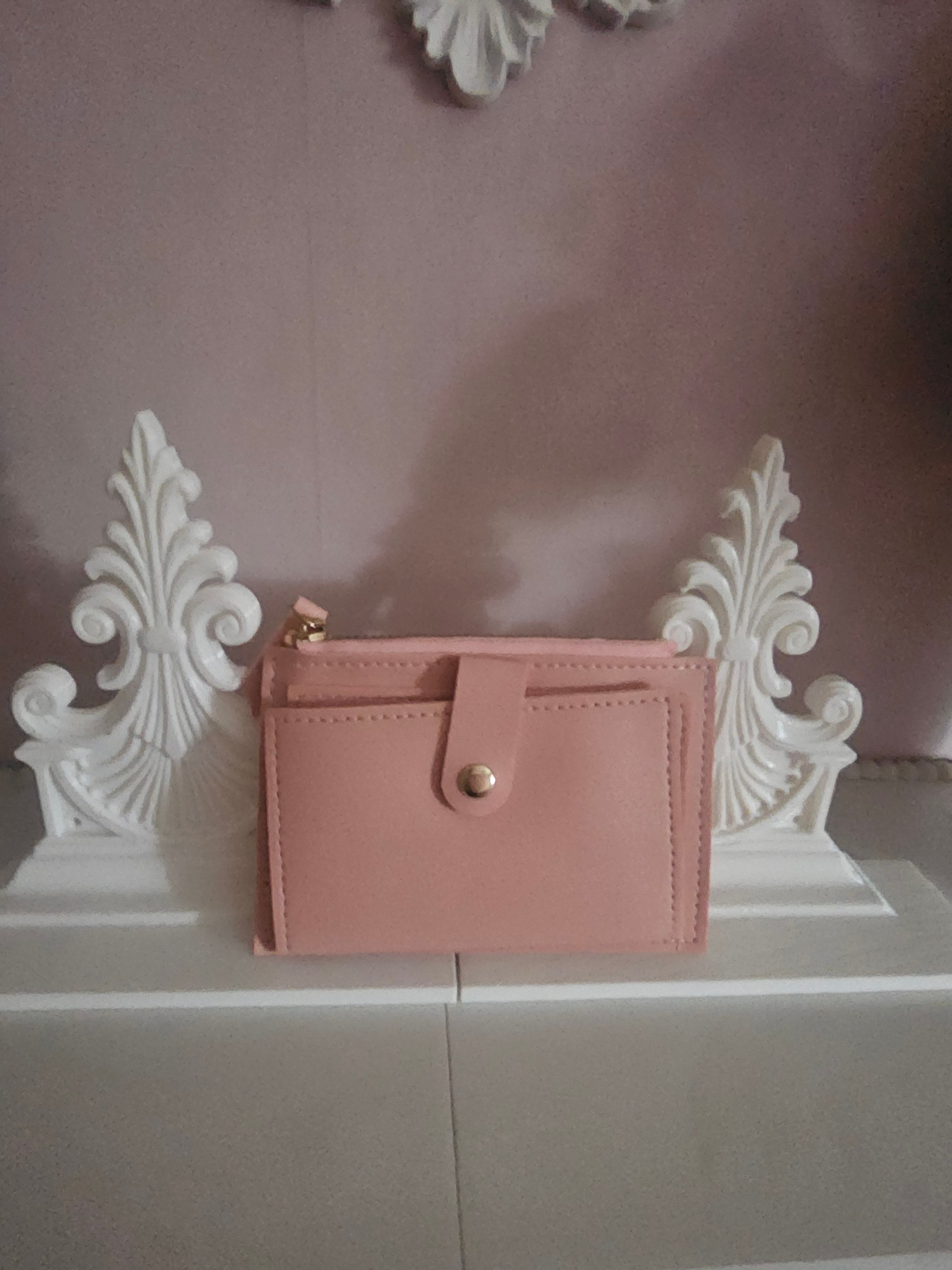 Ladies Small Pink Wallet Style Purse