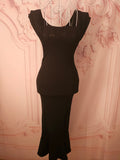 Ladies Pretty Little Thing black long Evening Gown