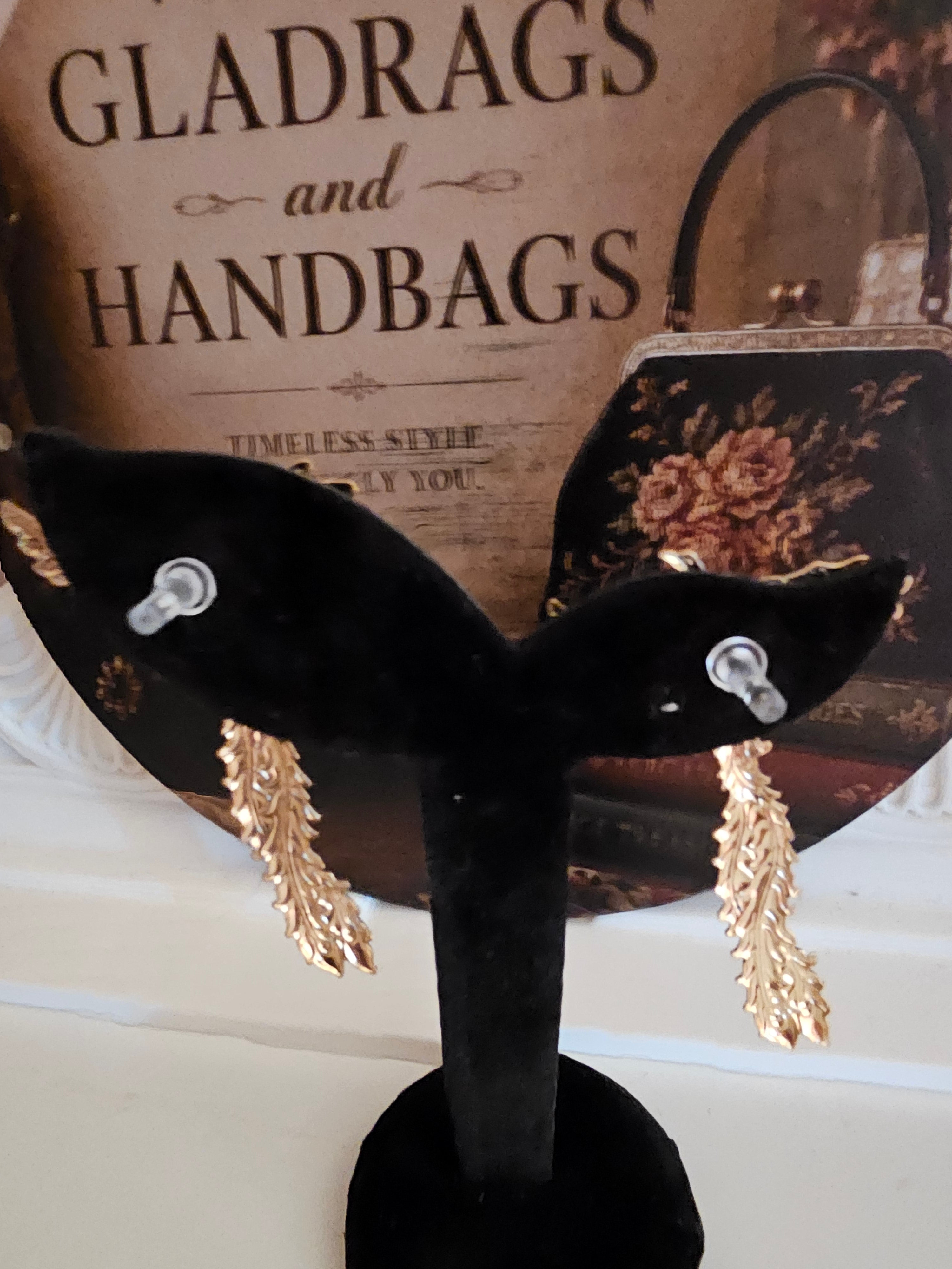 Ladies Gold Exotic Bird Earrings