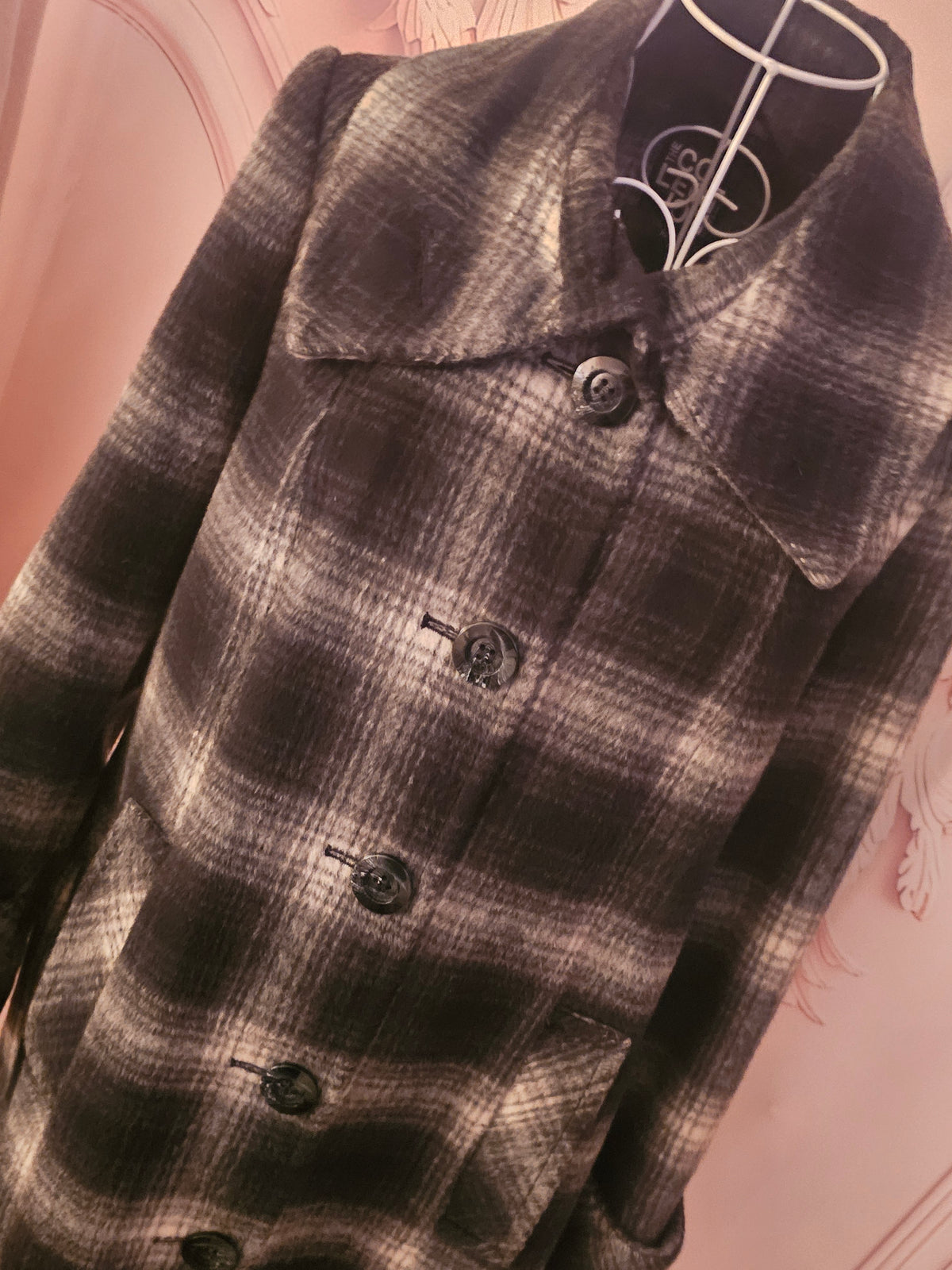 Ladies The Collection at Debenhams Black & Grey Wool Coat