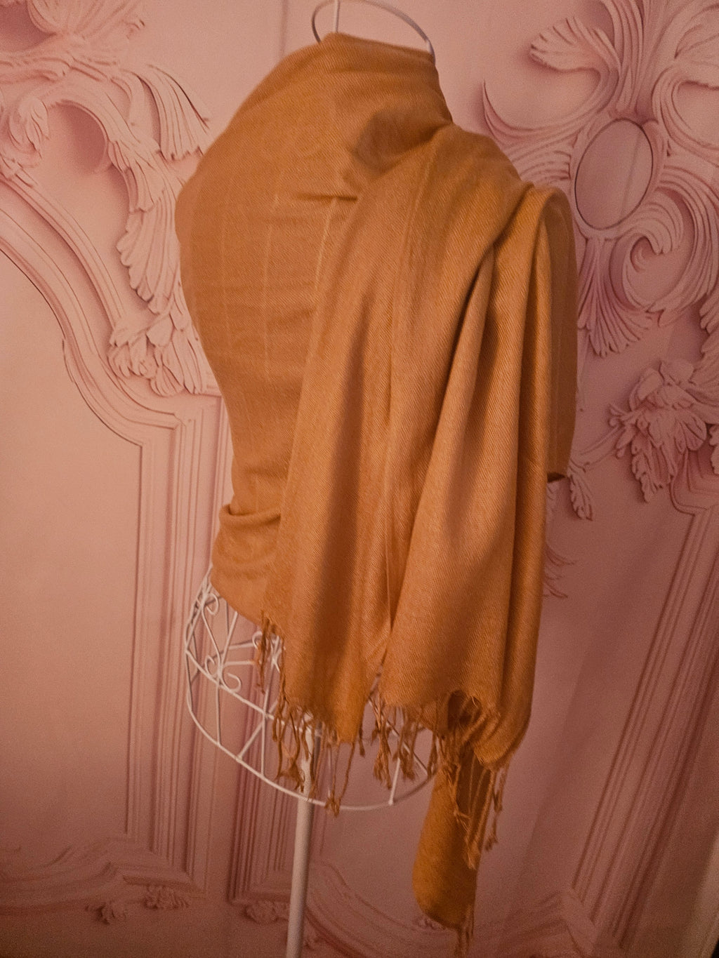 Ladies Camel Pashmina Wrap Scarf