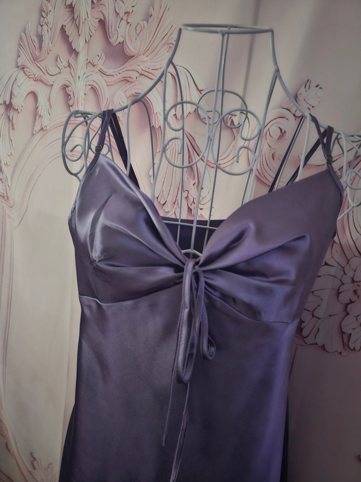 Ladies Lilac Satin Negligee