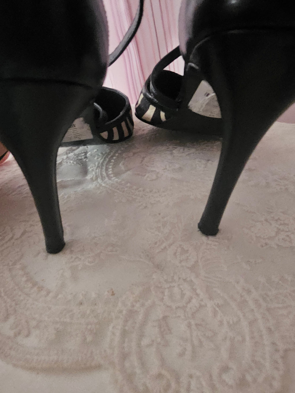 Ladies Zebra Stripped Kaliko Heels