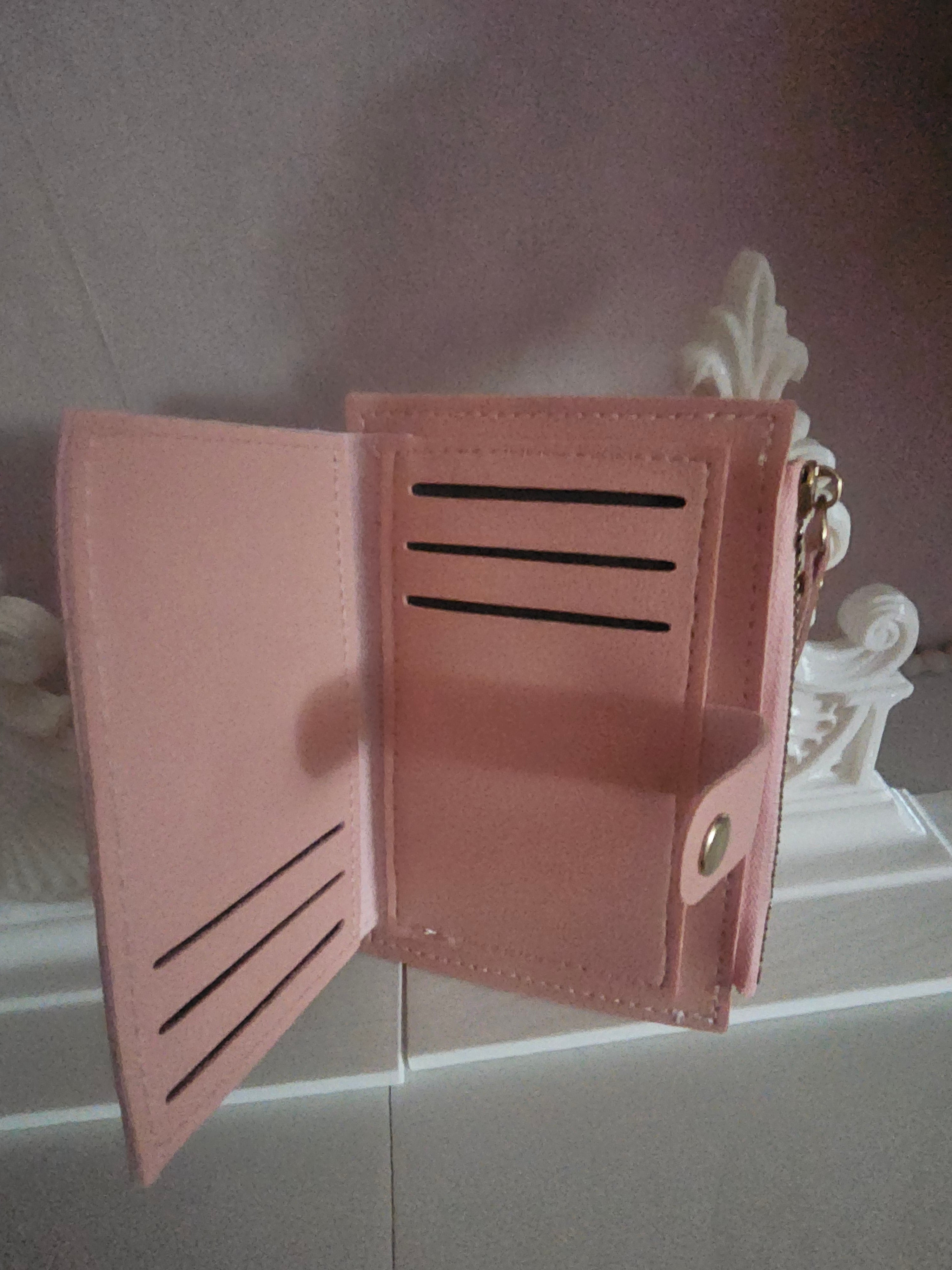 Ladies Small Pink Wallet Style Purse