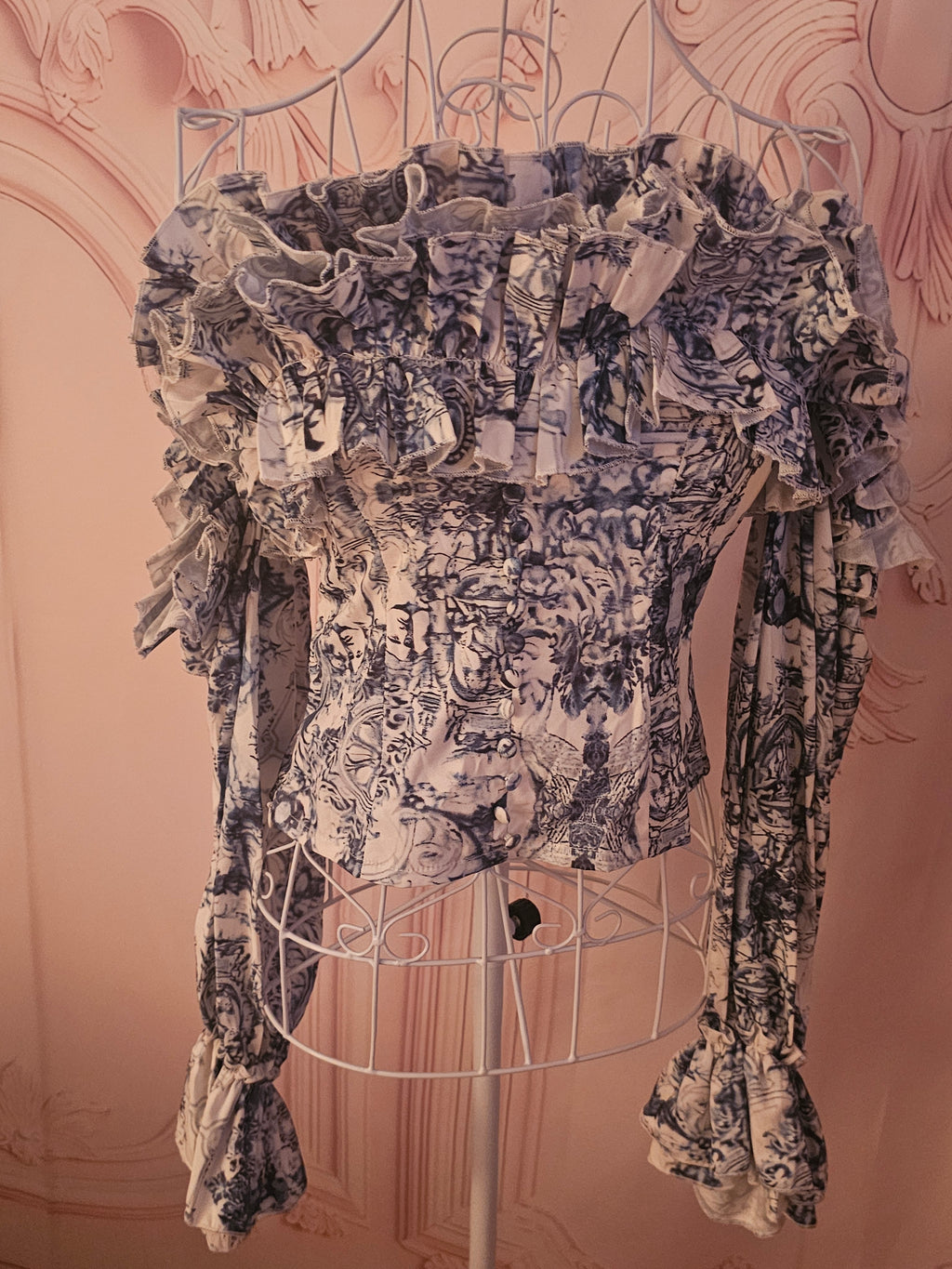 Ladies Pretty Little Thing Ruffled Bardot styled top
