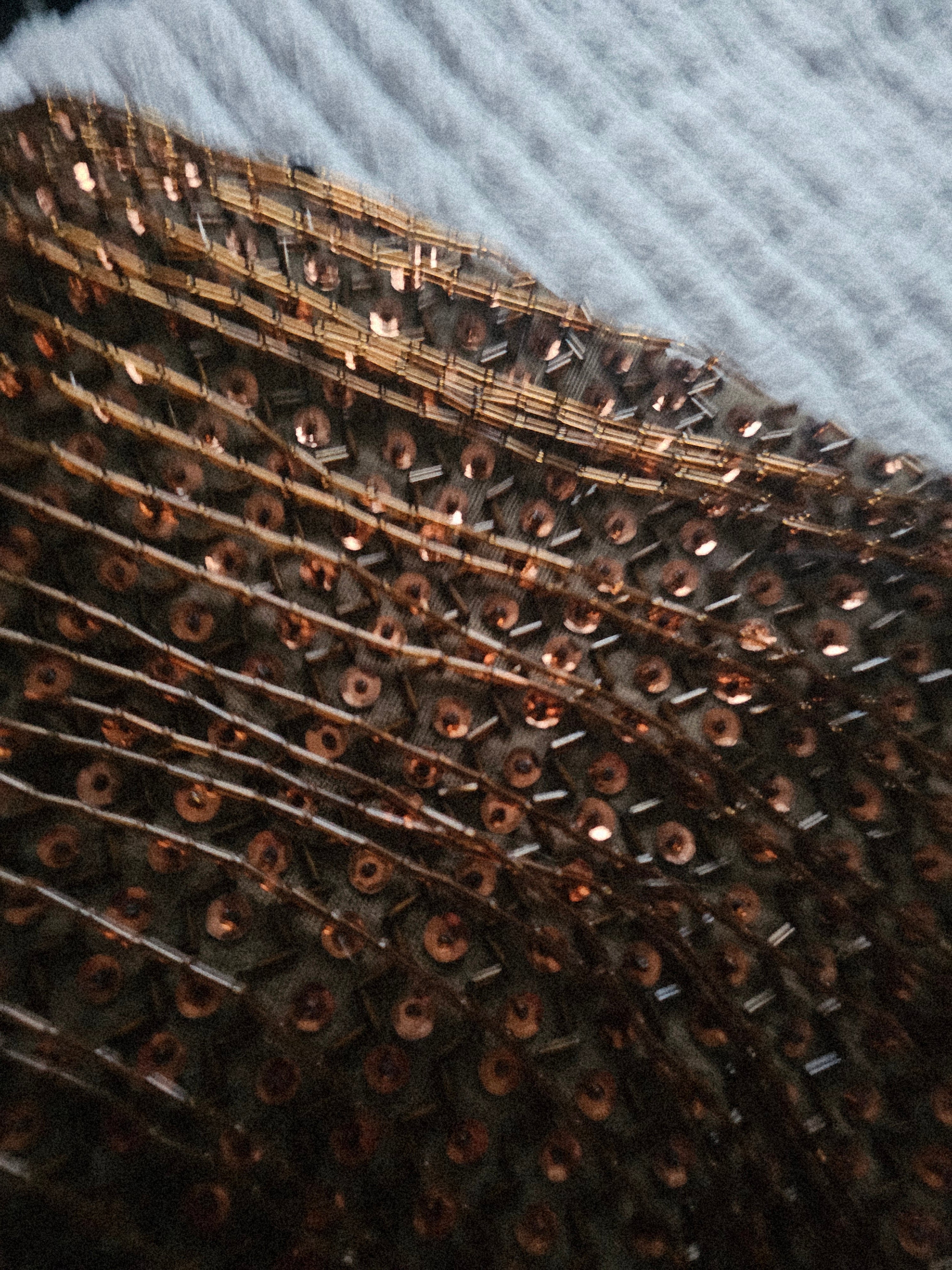 Ladies Bronze sequenced & Fringed evening bag