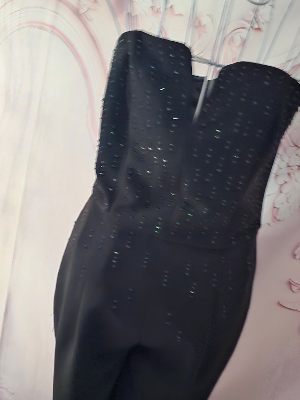 Ladies Black Sequenced Top Shop Fully lined Jumpsuit